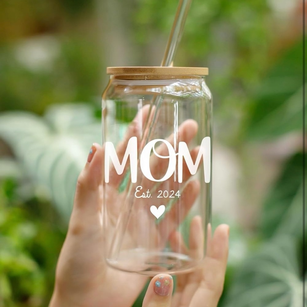 Mothers Day Gifts For New Mom 2024 16 Oz Coffee Glass